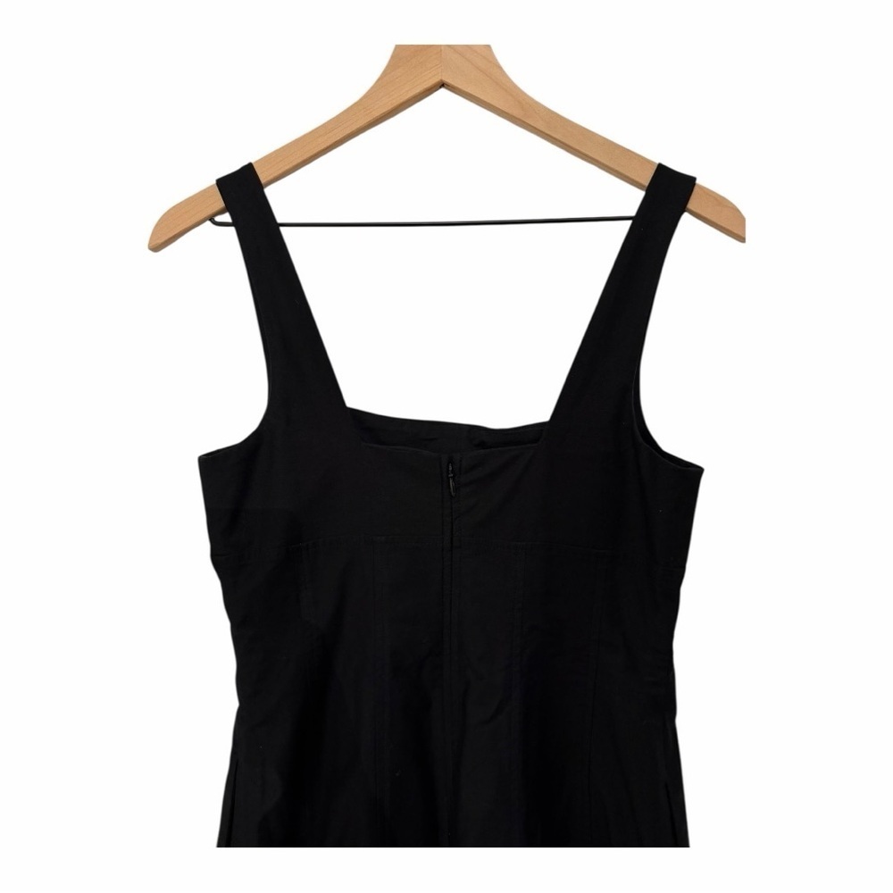 Banana Republic Black Midi Dress Corset Whimsigoth Cottagecore Size 4 Pockets - Picture 6 of 14
